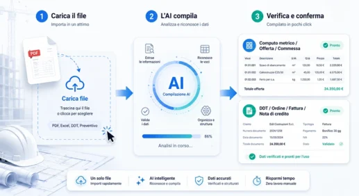 Compilazione AI per computi metrici e documenti fornitore